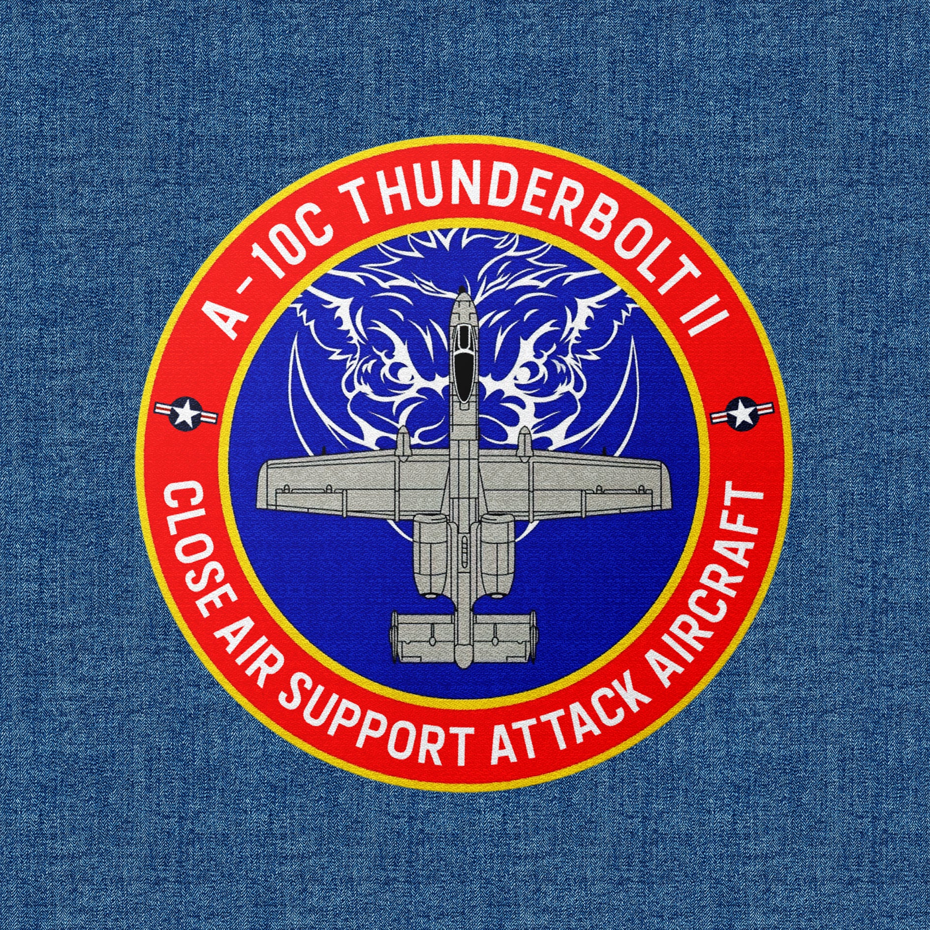 A-10 Thunderbolt Termo aplikacja tekstylna