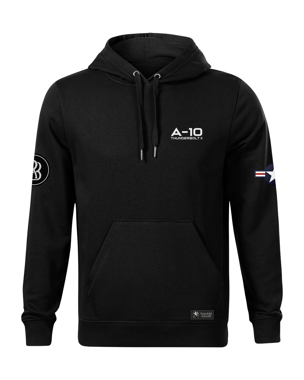 A-10 Thunderbolt Bluza z kapturem 320g czarna/szara