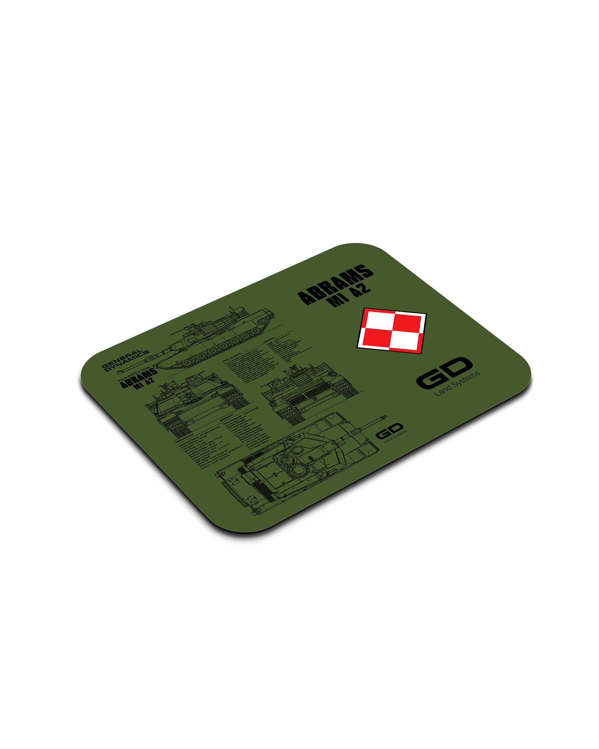 Abrams M1A2 PL Mouse Pad (3 Variants)