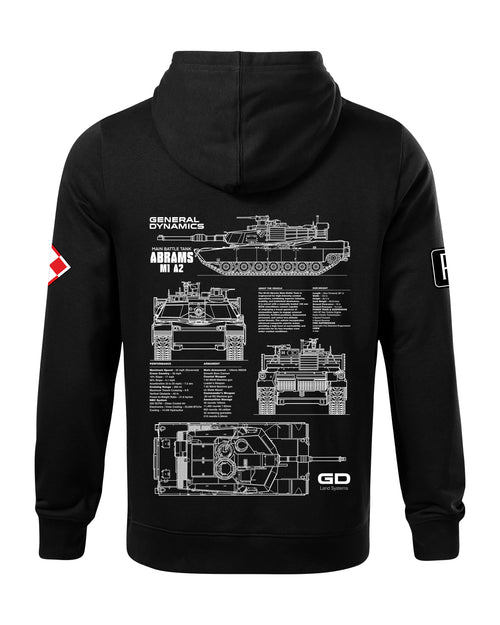 Abrams M1A2 PL Bluza z kapturem 320g czarna/szara