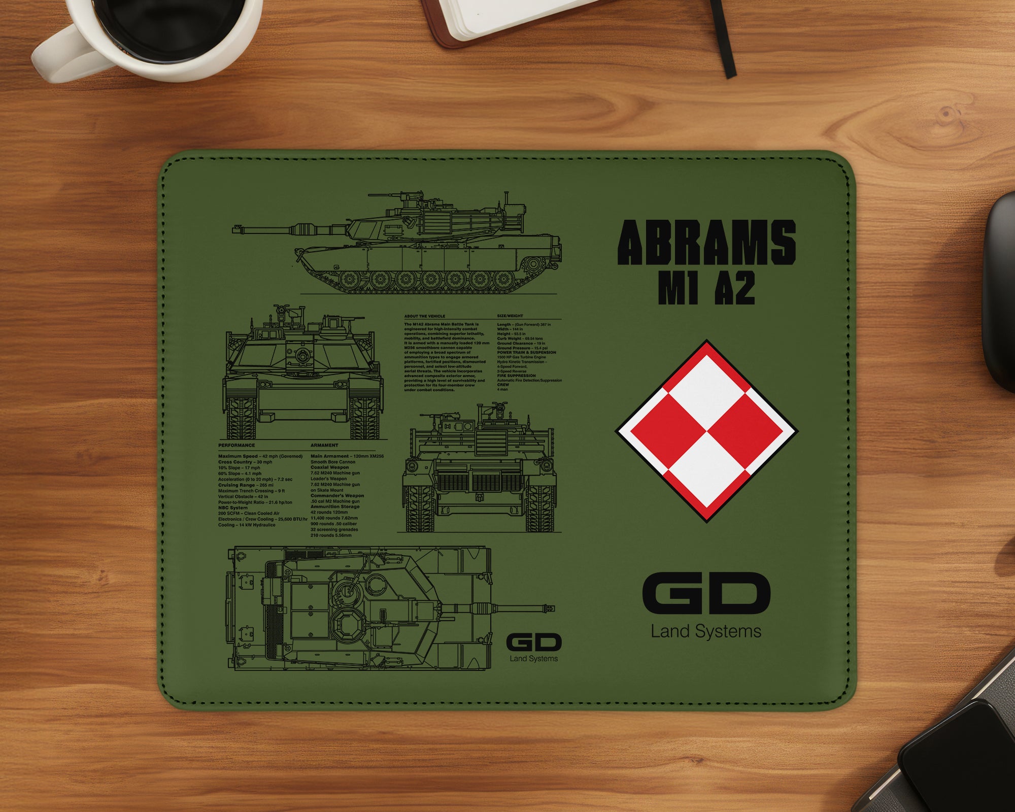 Abrams M1A2 PL Mouse Pad (3 Variants)
