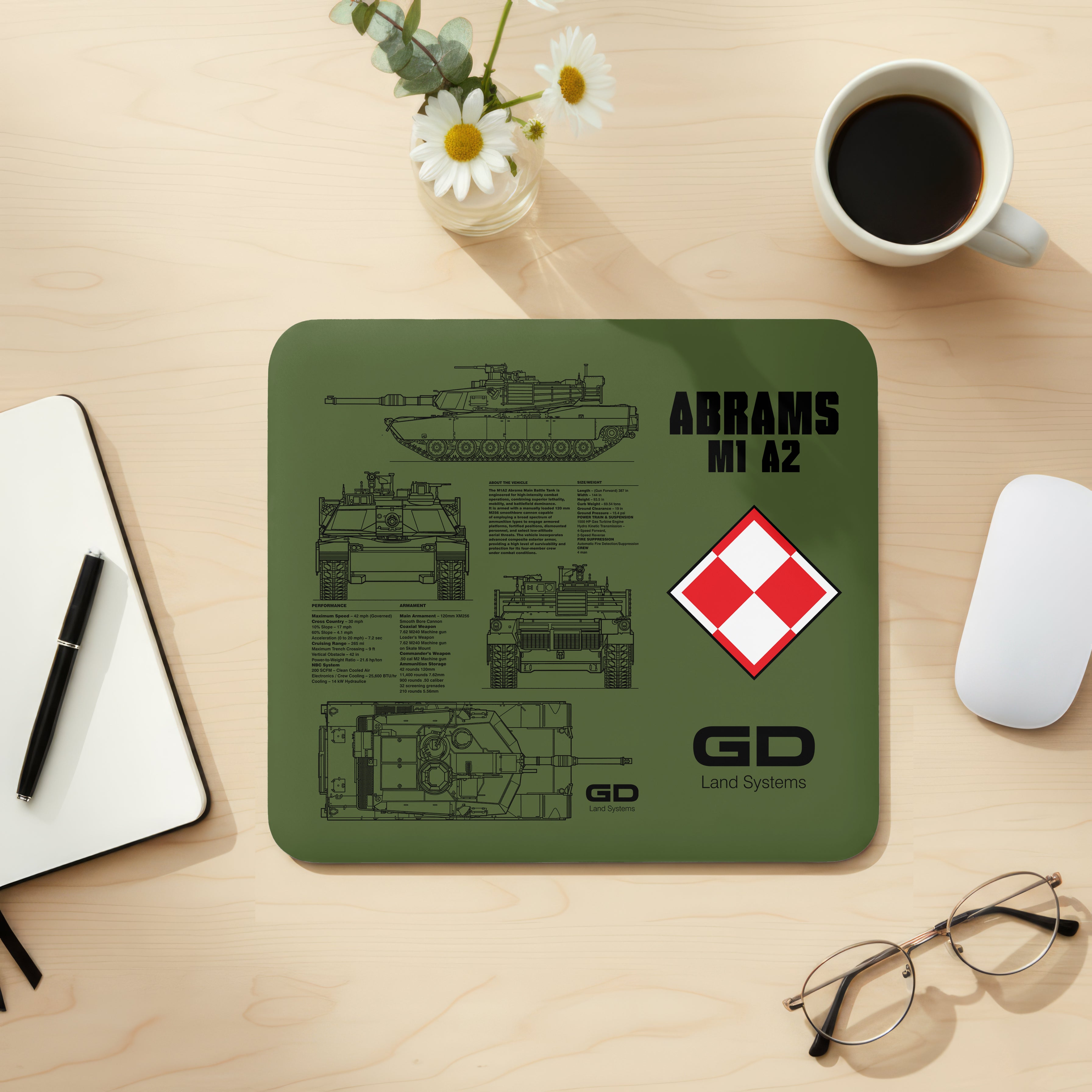 Abrams M1A2 PL Mouse Pad (3 Variants)