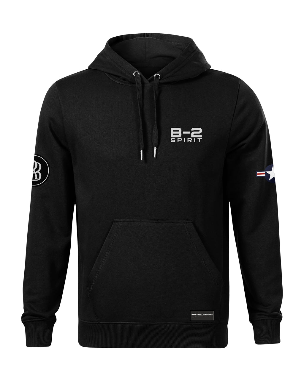 B-2 Spirit Hoodie 320g Black/Grey