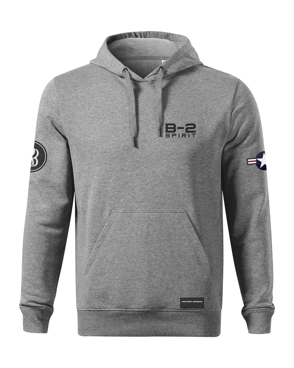 B-2 Spirit Hoodie 320g Black/Grey