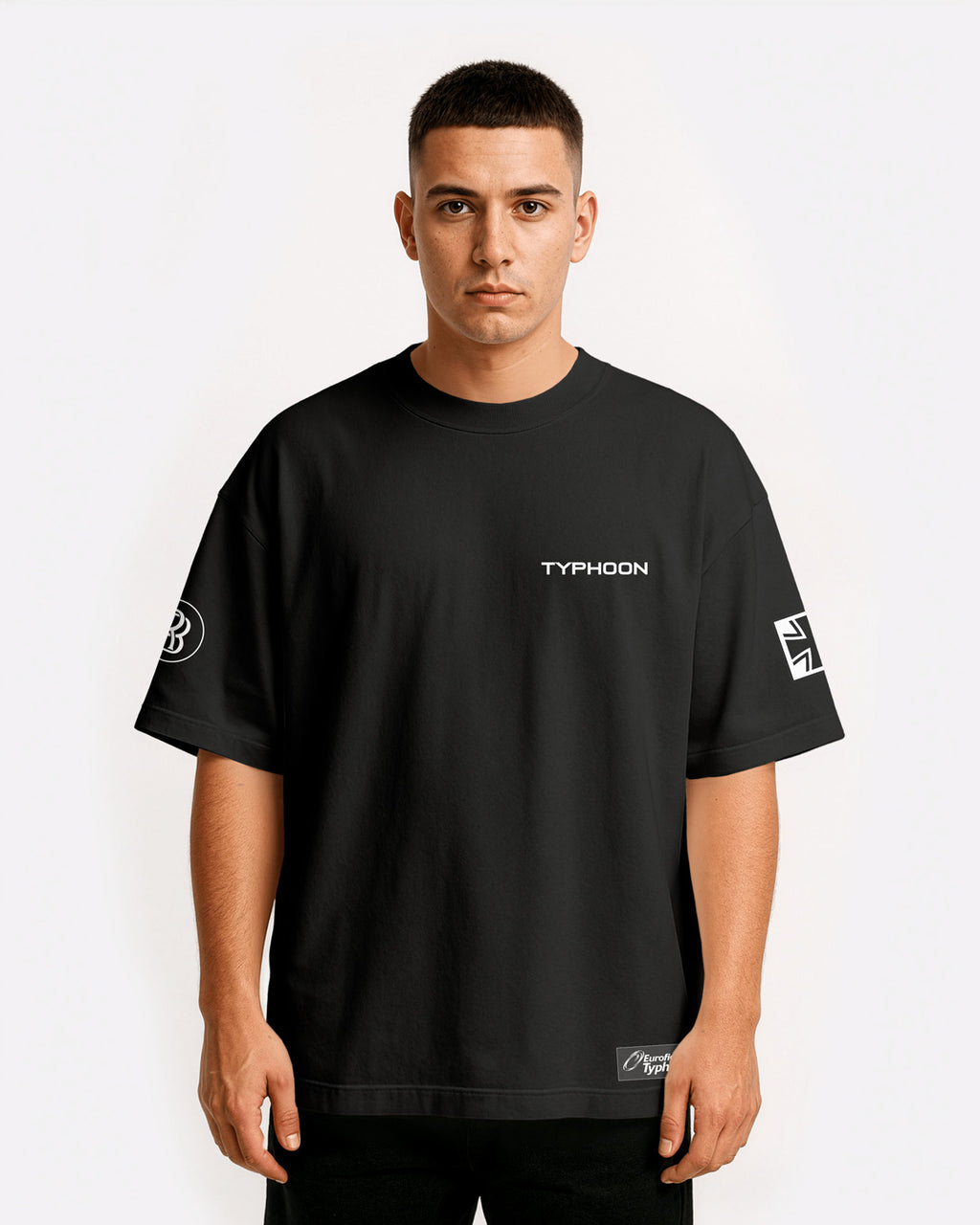 Eurofighter Typhoon RAF Oversize T-shirt Unisex biała/czarna