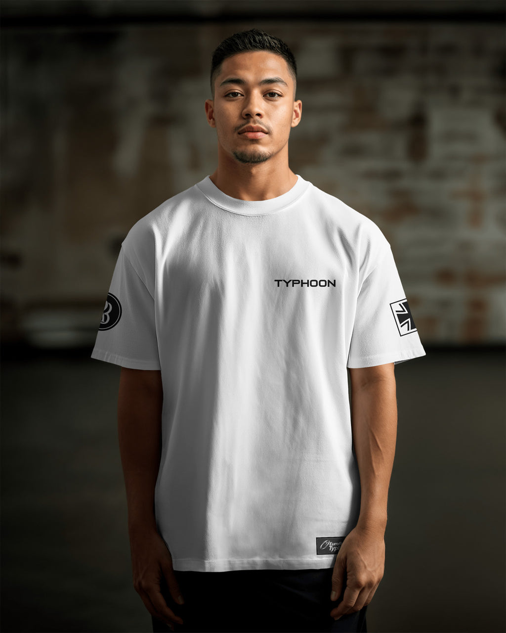 Eurofighter Typhoon RAF Oversize T-shirt Unisex biała/czarna