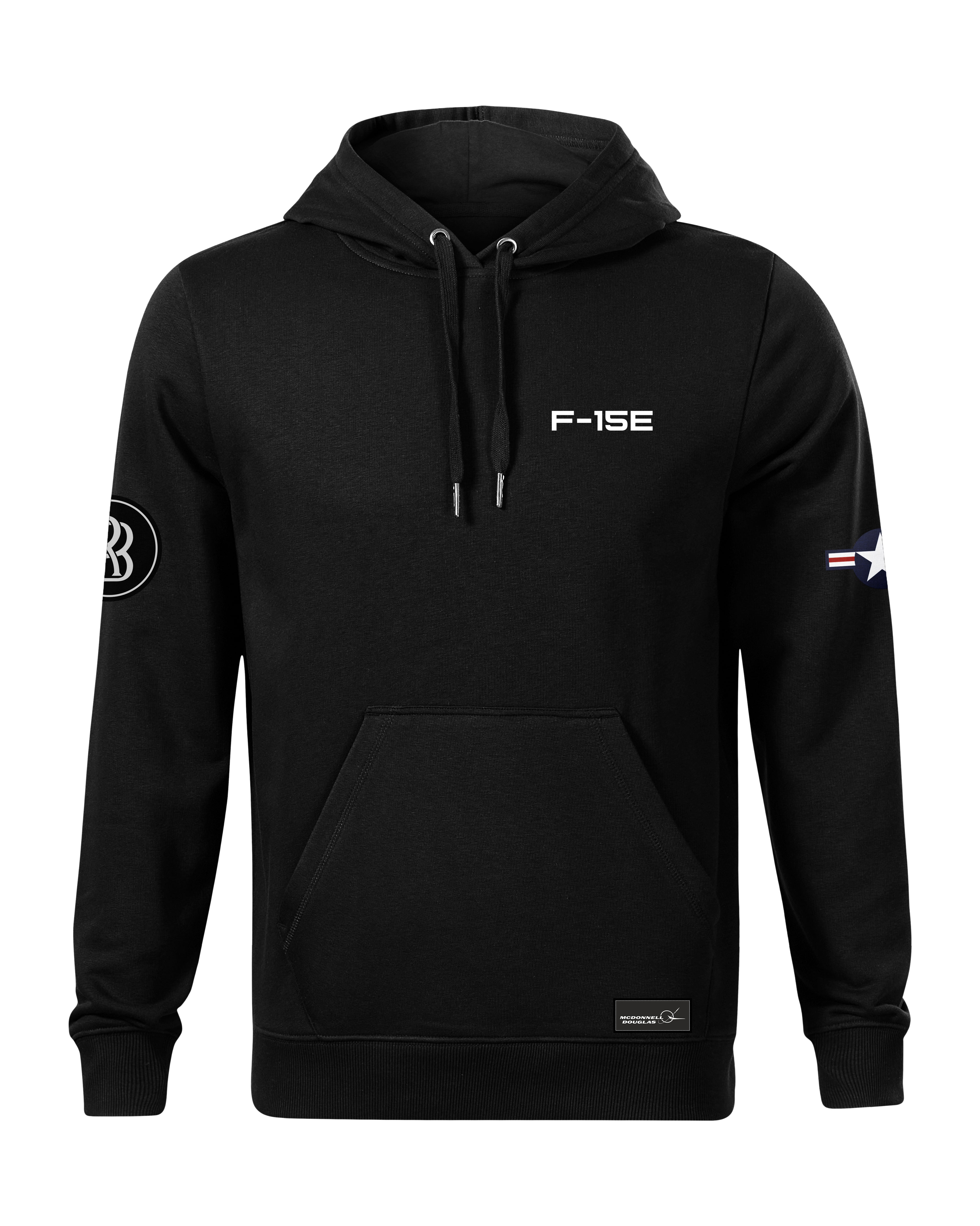 F-15E Hoodie 320g Black/Grey
