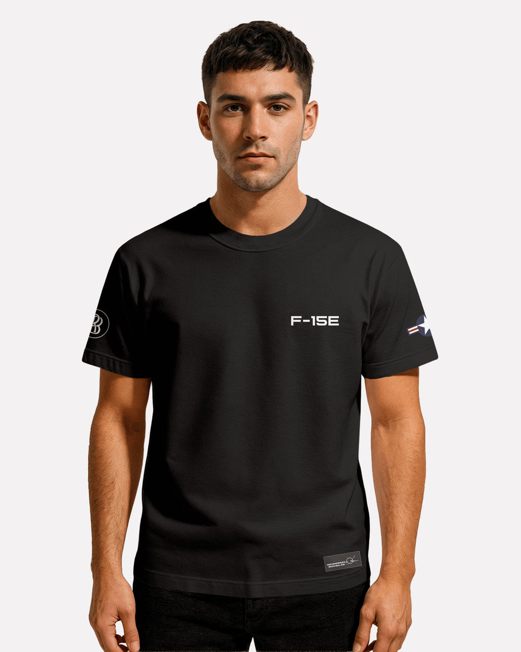 F-15E T-shirt Classic Unisex biała/czarna