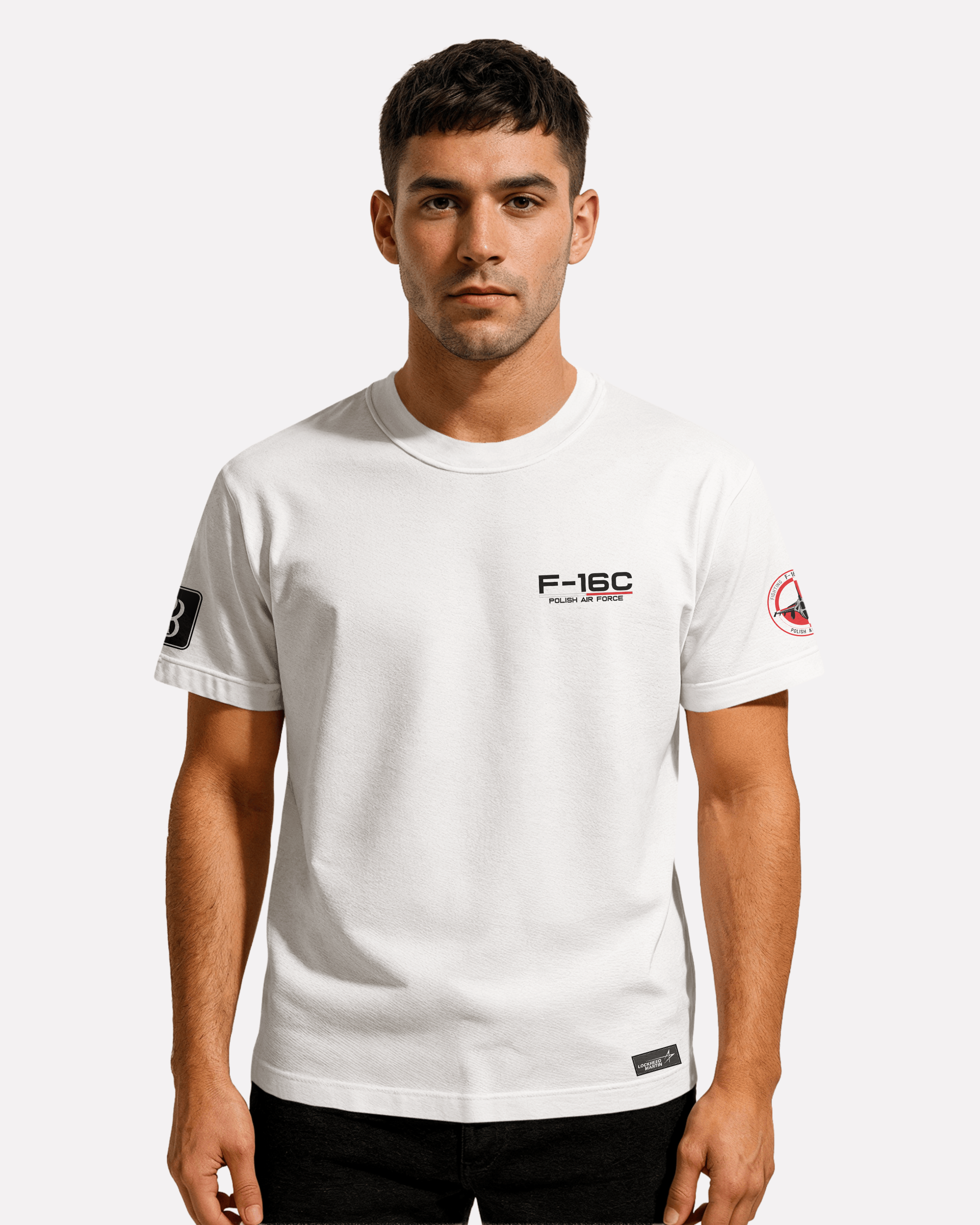 F-16 Classic Unisex T-shirt White/Black