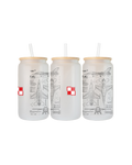 F-16 Szklanka z pokrywką i słomką 500 ml