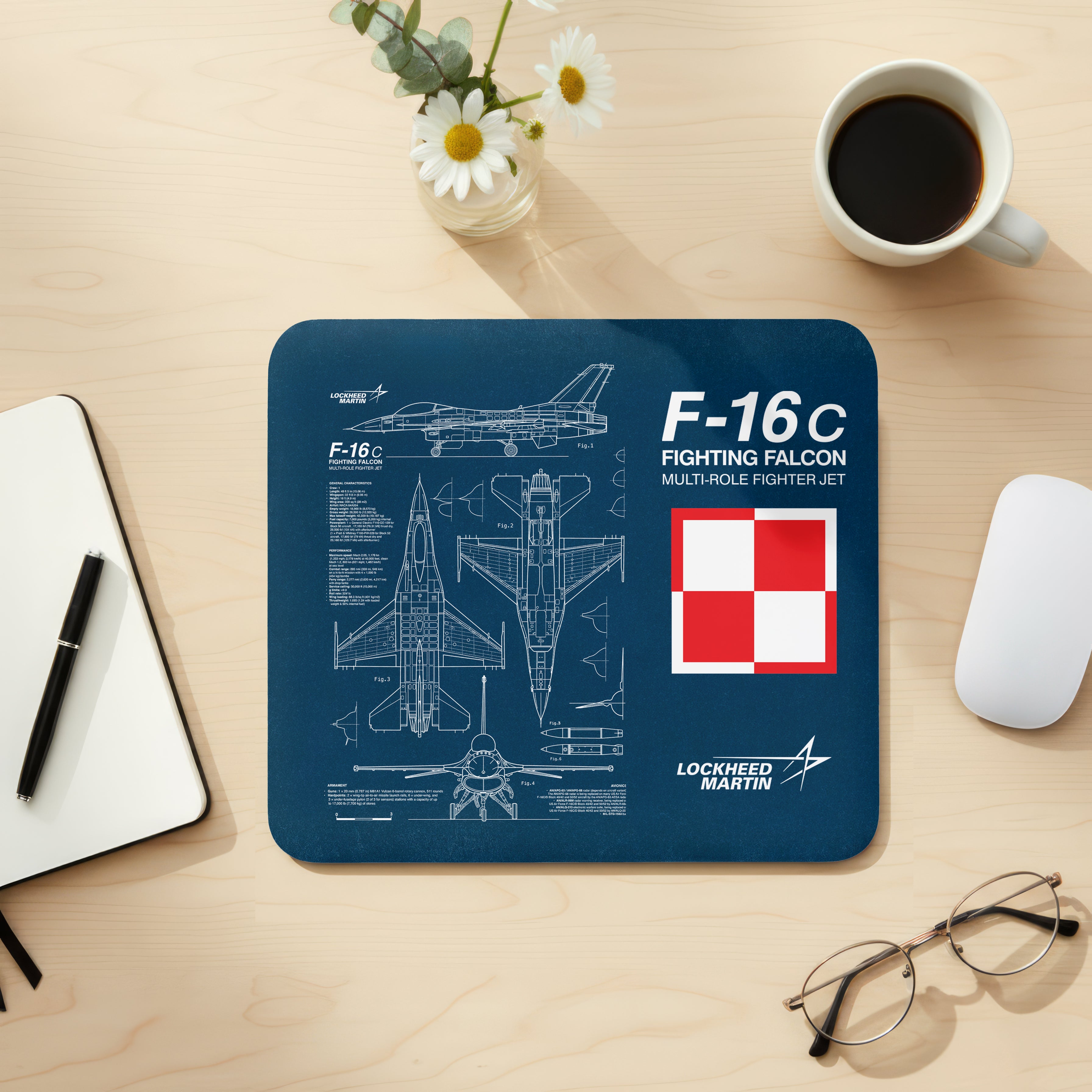 F-16 Mouse Pad (3 Variants)