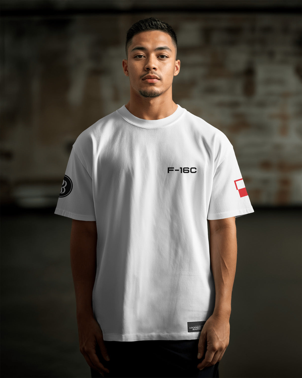 F-16 Oversize T-shirt Unisex White/Black