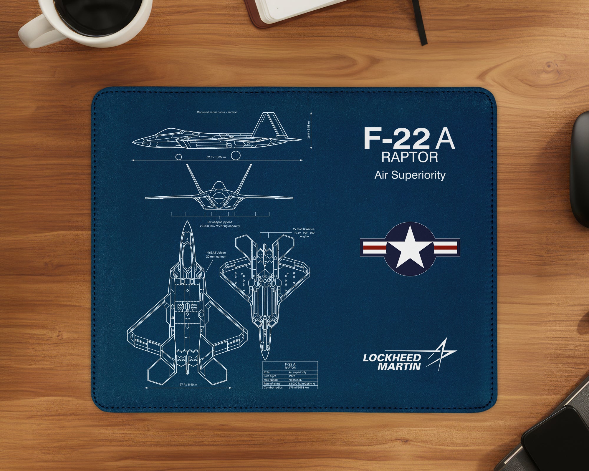 F-22 Raptor Mouse Pad (3 Variants)