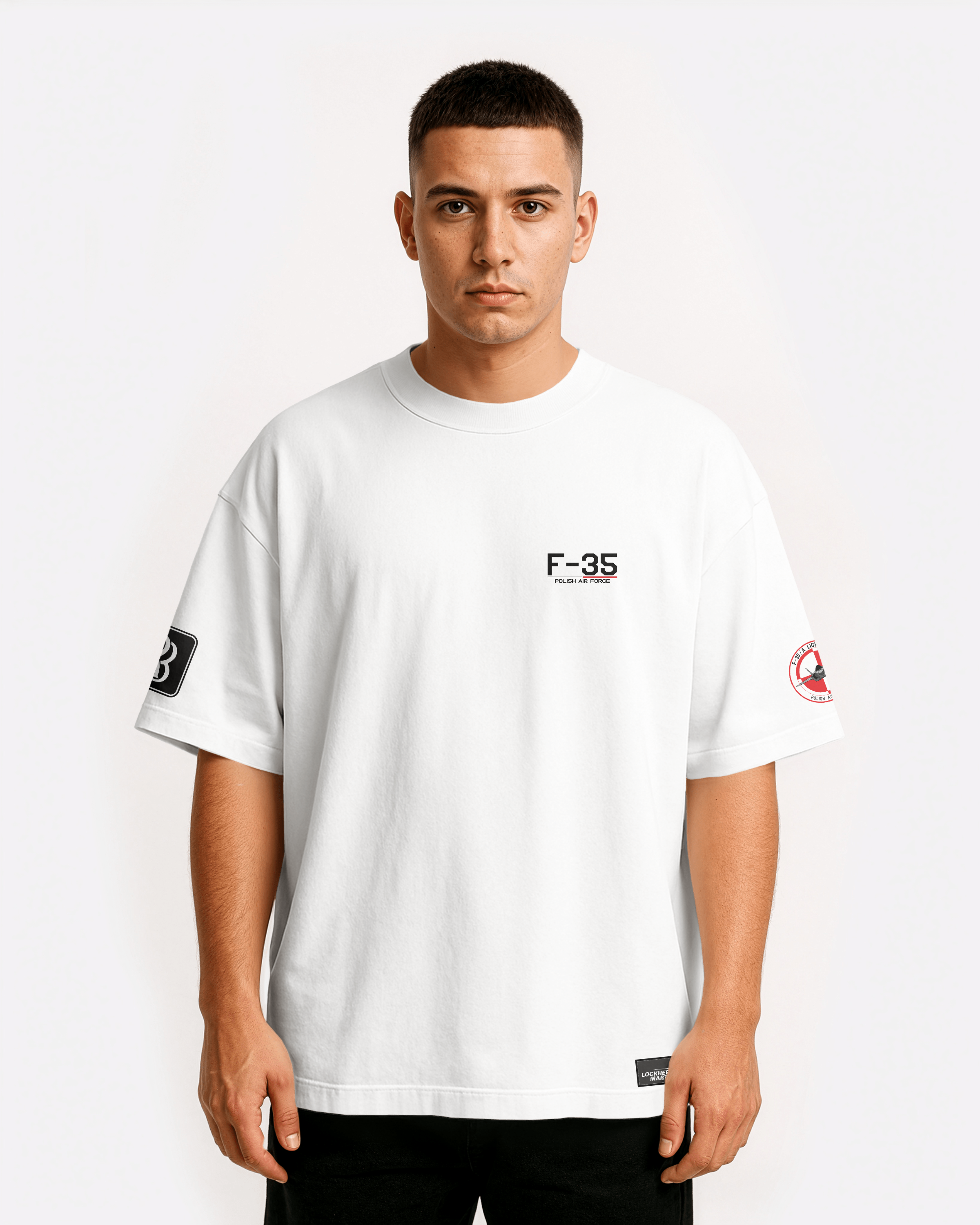 F-35A Oversize T-shirt Unisex White/Black
