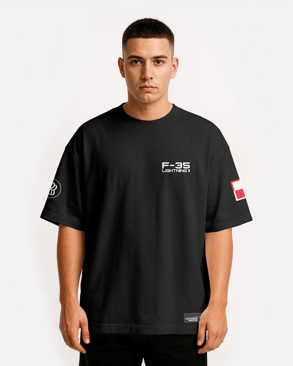 F-35A Oversize T-shirt Unisex White/Black