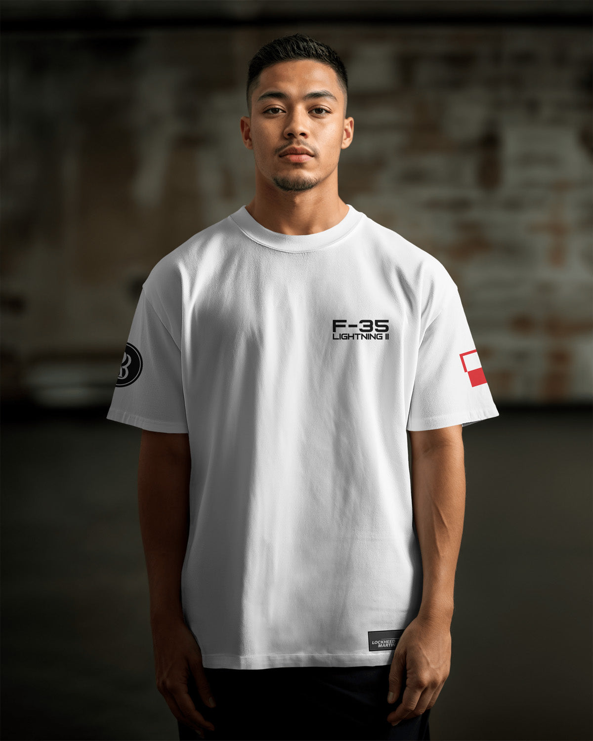 F-35A Oversize T-shirt Unisex White/Black