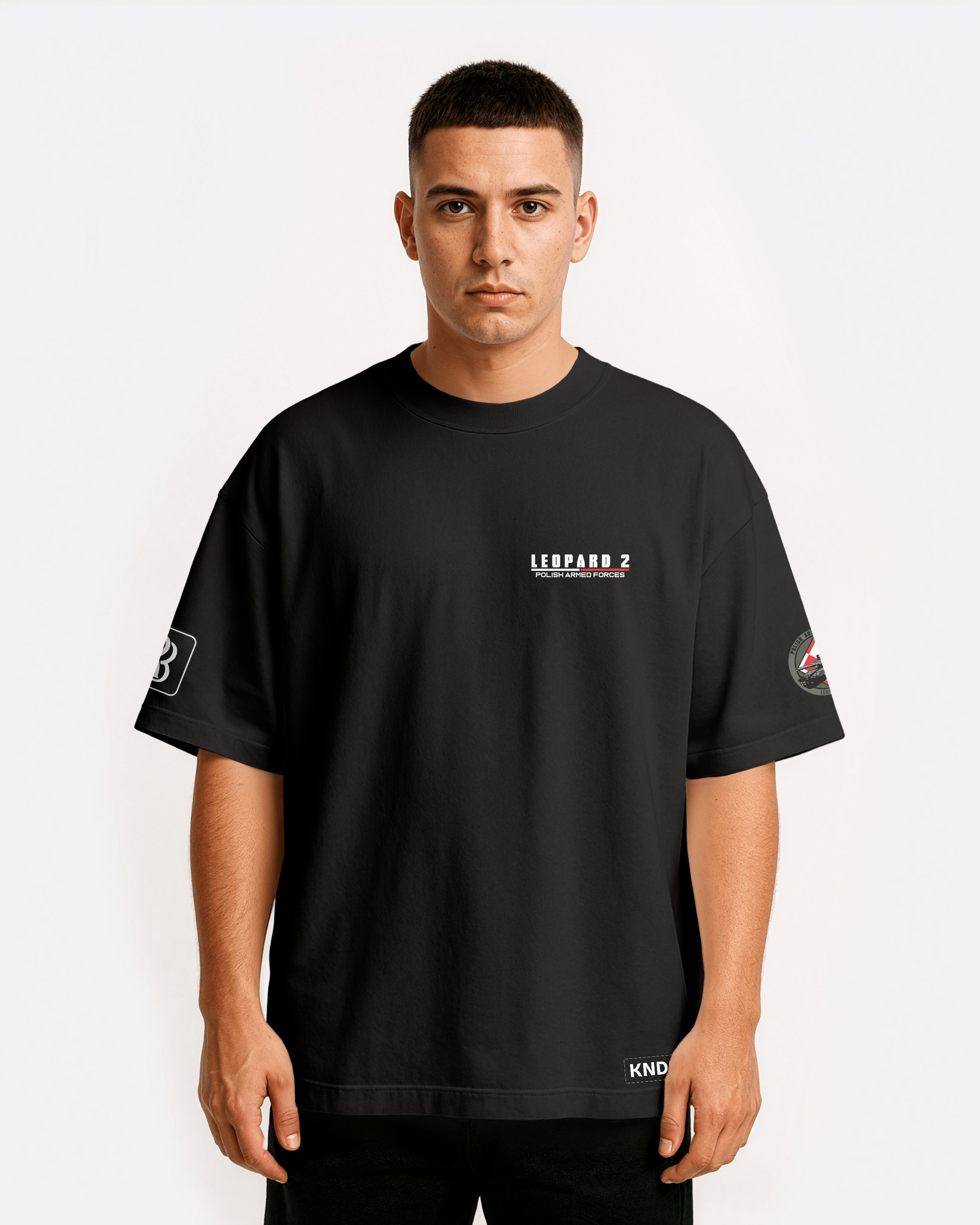 Leopard 2 PL Oversize T-shirt Unisex White/Black