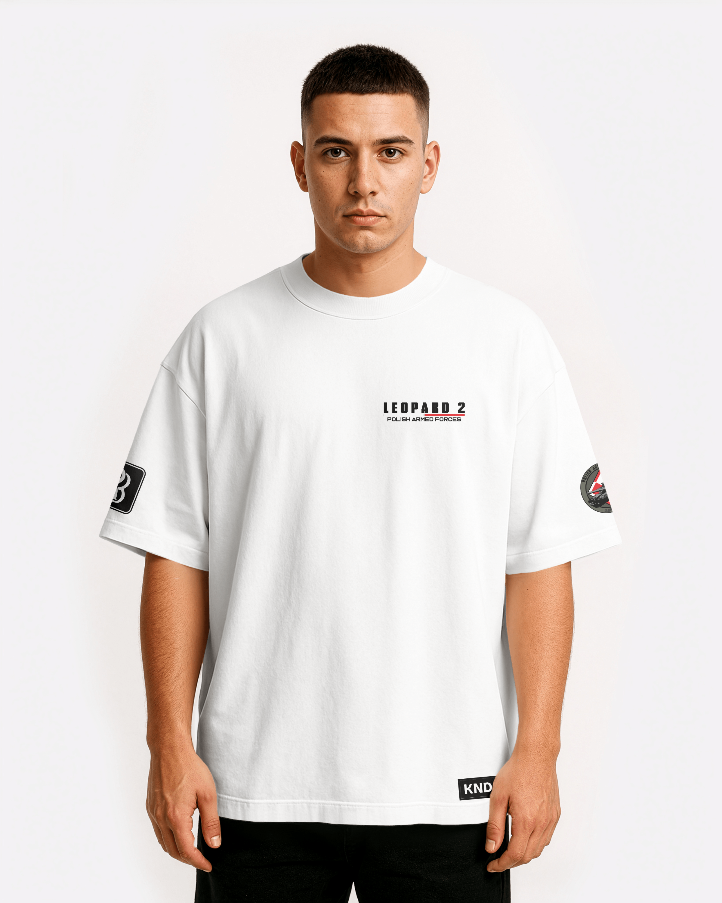 Leopard 2 PL Oversize T-shirt Unisex White/Black