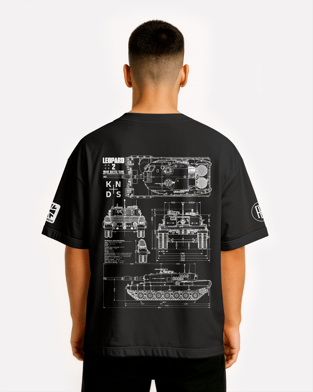 Leopard 2 Budeswera Oversize T-shirt Unisex (3 kolory)