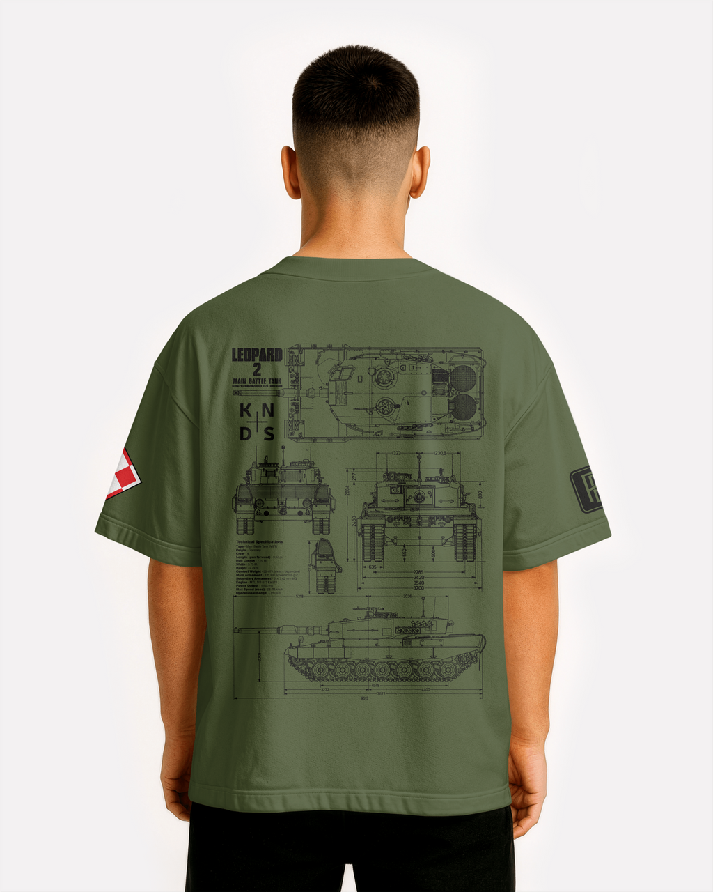 Leopard 2 PL Oversize T-shirt Unisex (3 kolory)