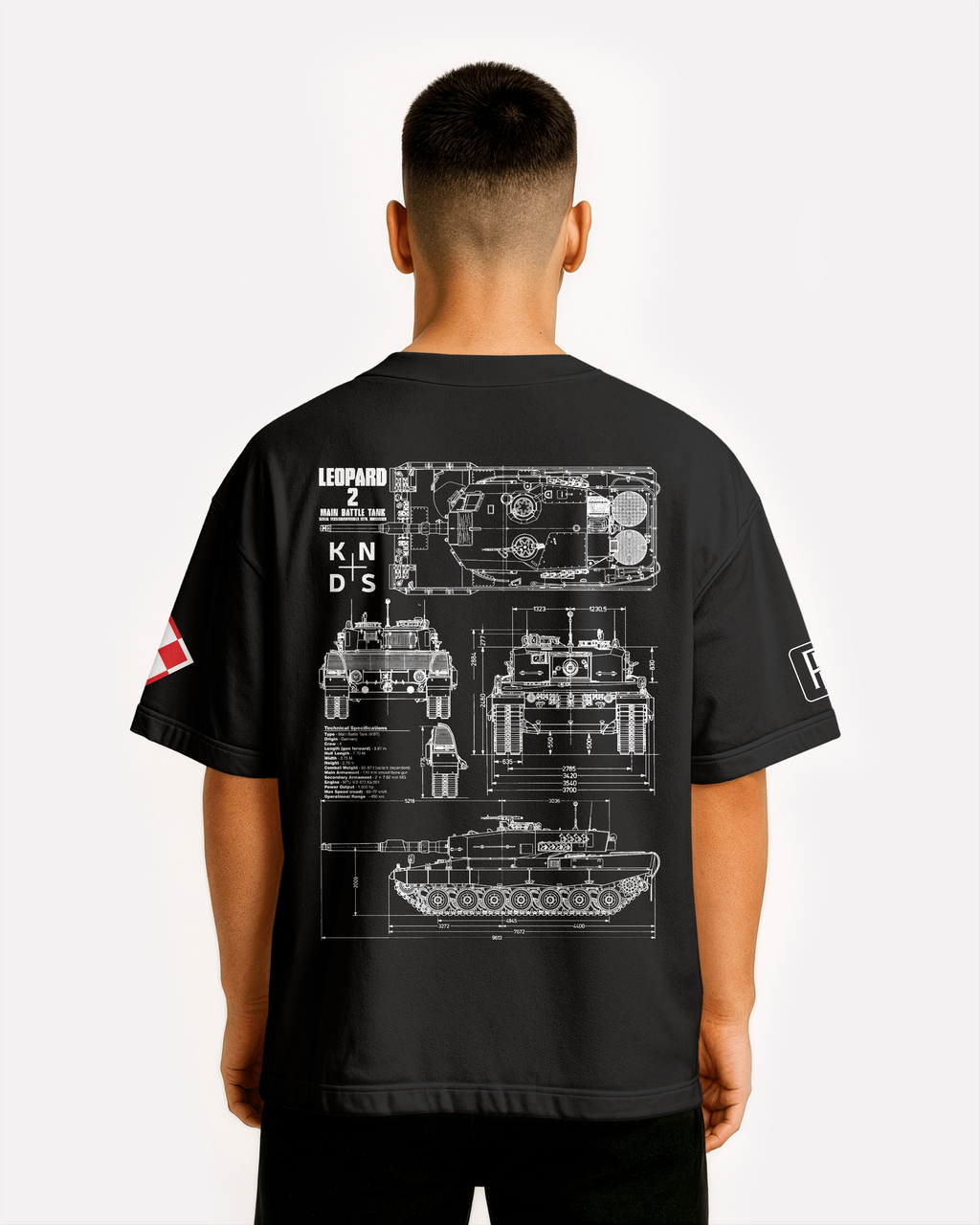 Leopard 2 PL Oversize T-shirt Unisex (3 kolory)
