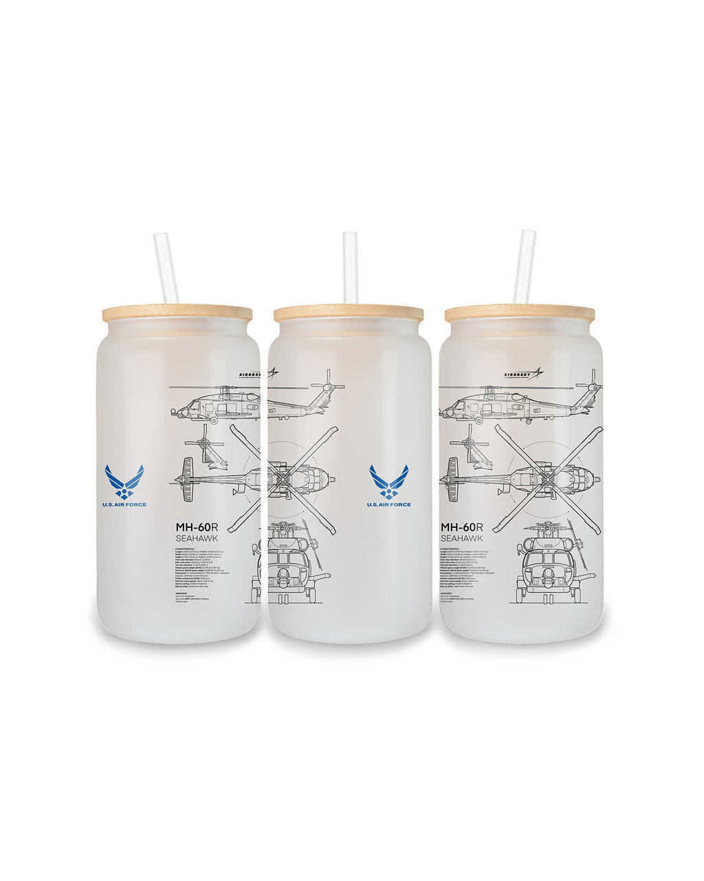 MH-60 Seahawk Szklanka z pokrywką i słomką 500 ml