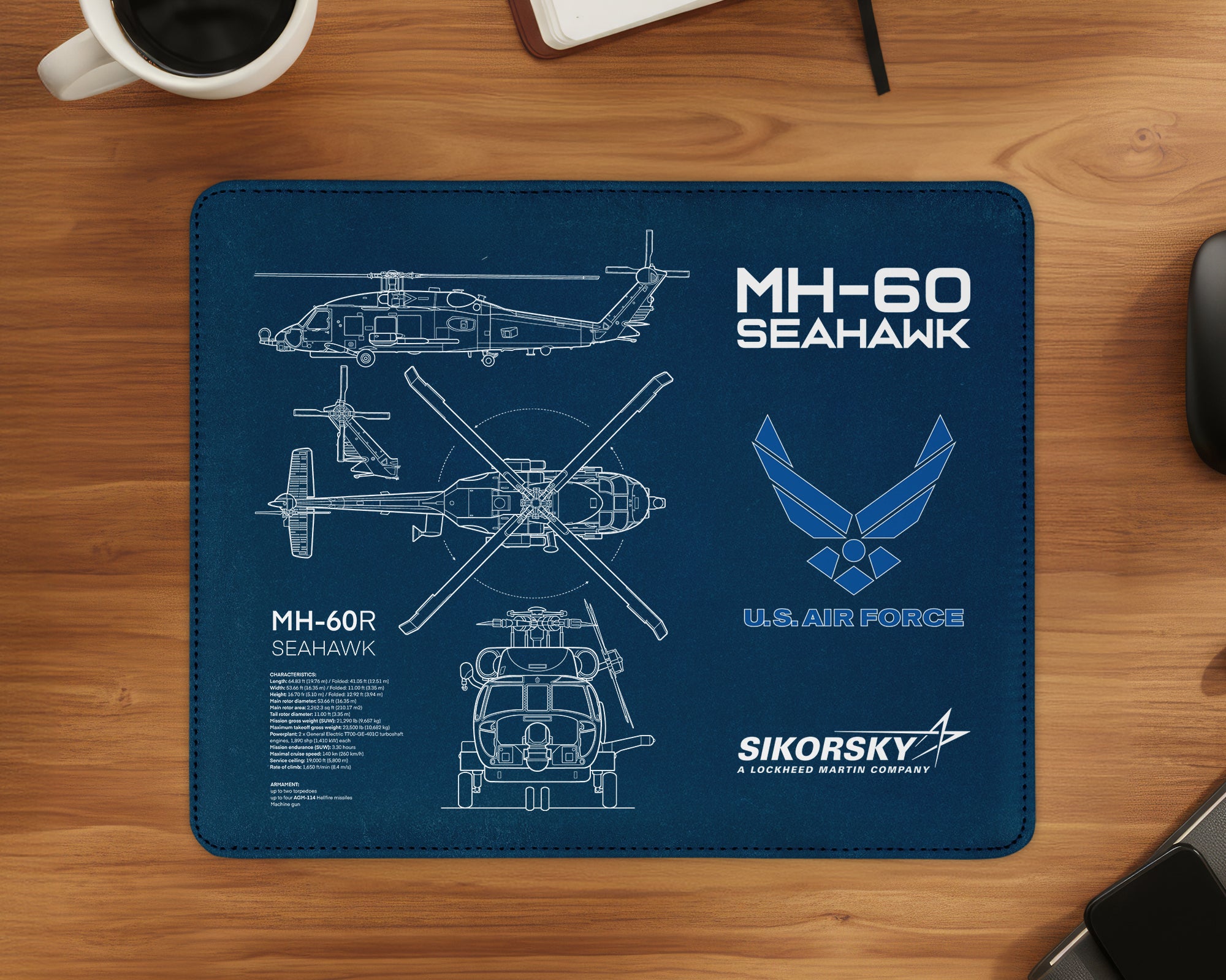 MH-60 Seahawk Podkładka pod myszkę (3 warianty)