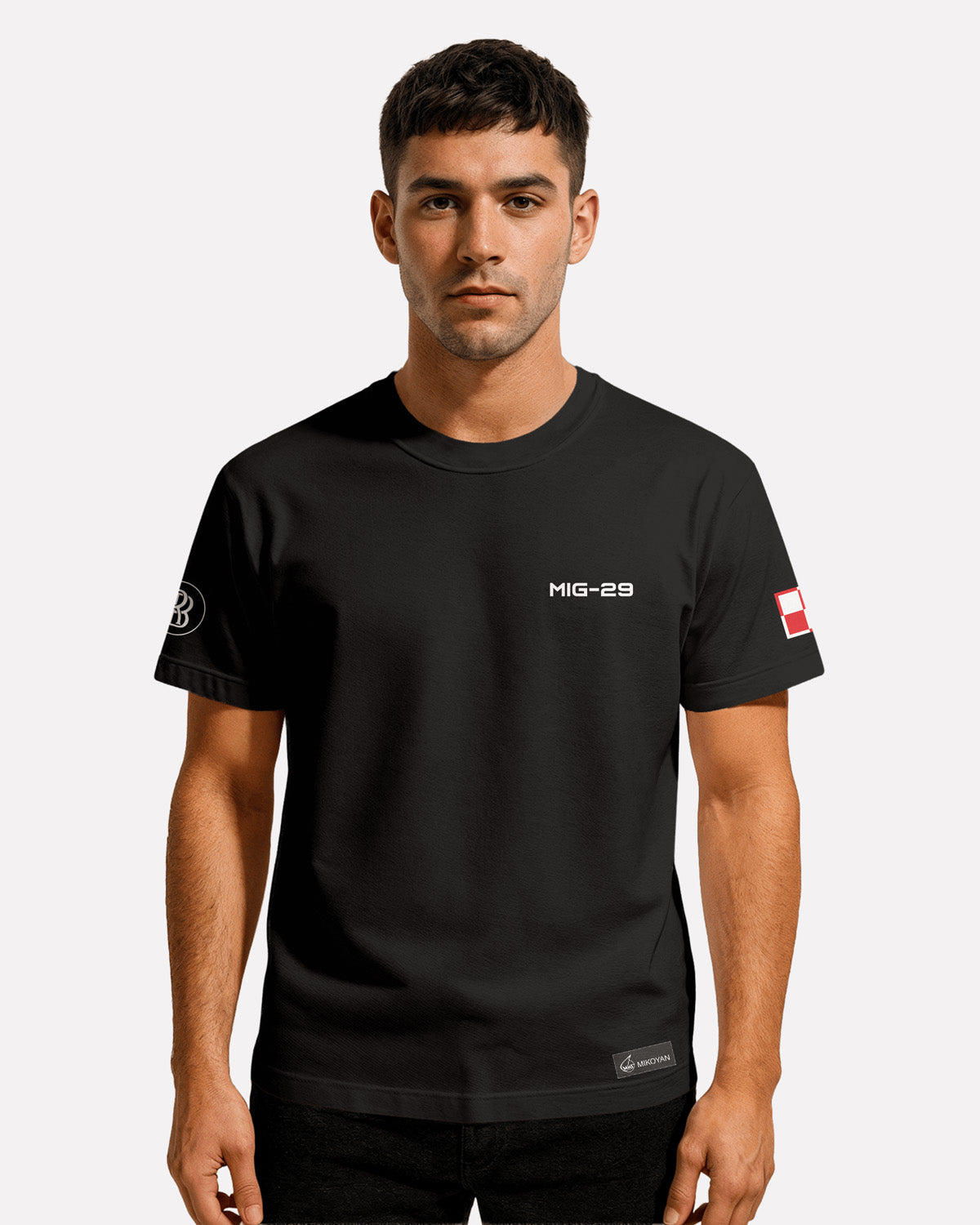 MIG-29 T-shirt Classic Unisex biała/czarna