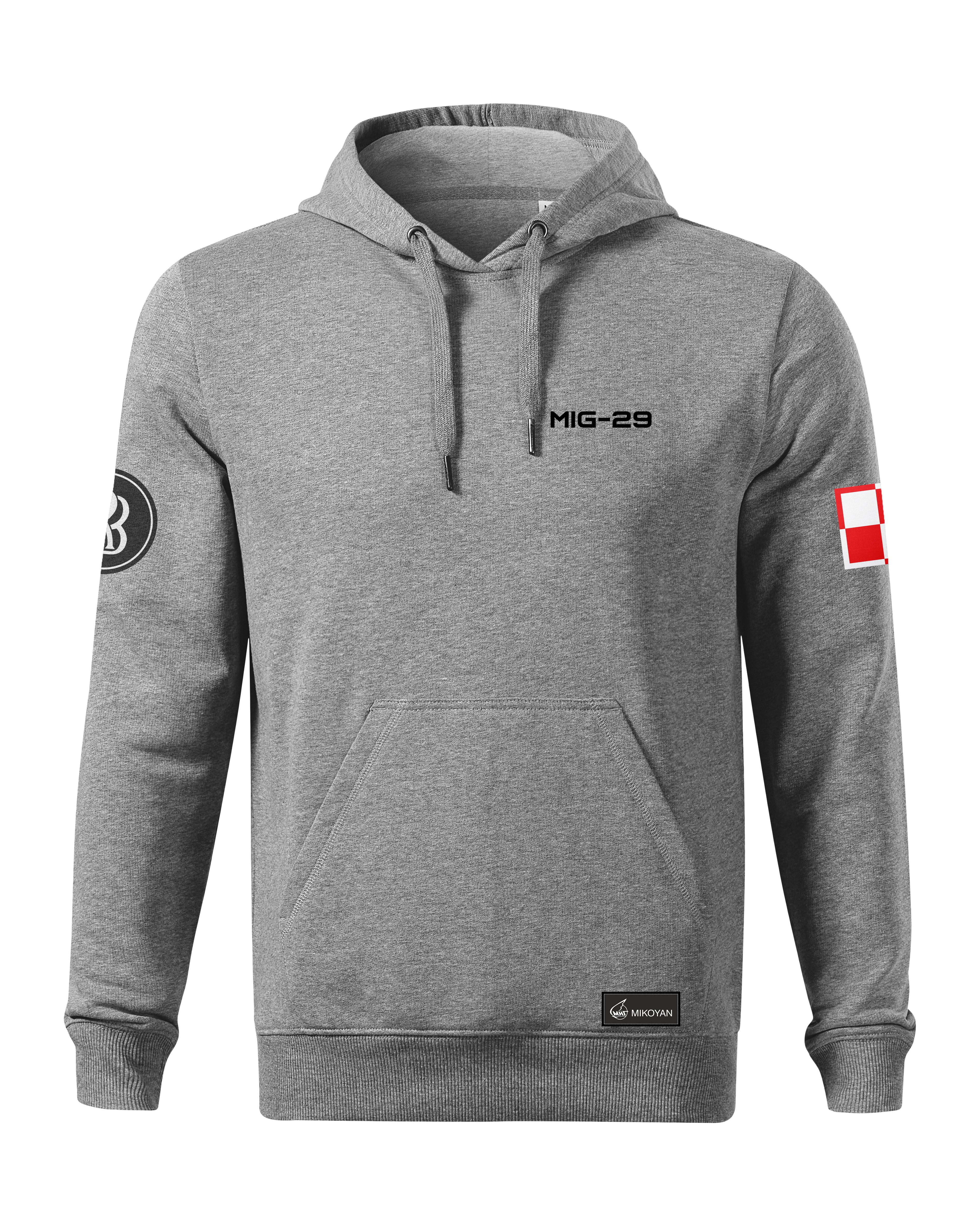 MIG-29 Hoodie 320g Black/Grey