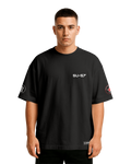 SU-57 Oversize T-shirt Unisex biała/czarna