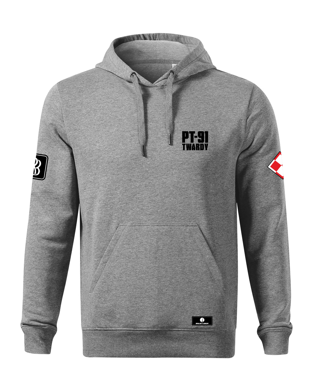 PT-91 Twardy Bluza z kapturem 320g czarna/szara