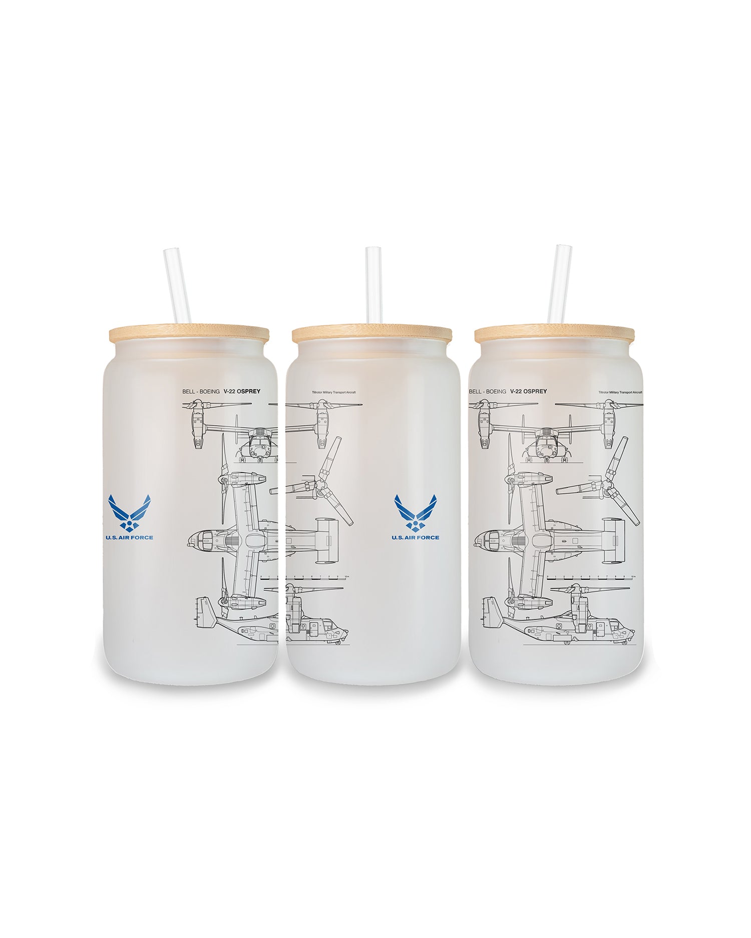 V-22 Osprey Szklanka z pokrywką i słomką 500 ml