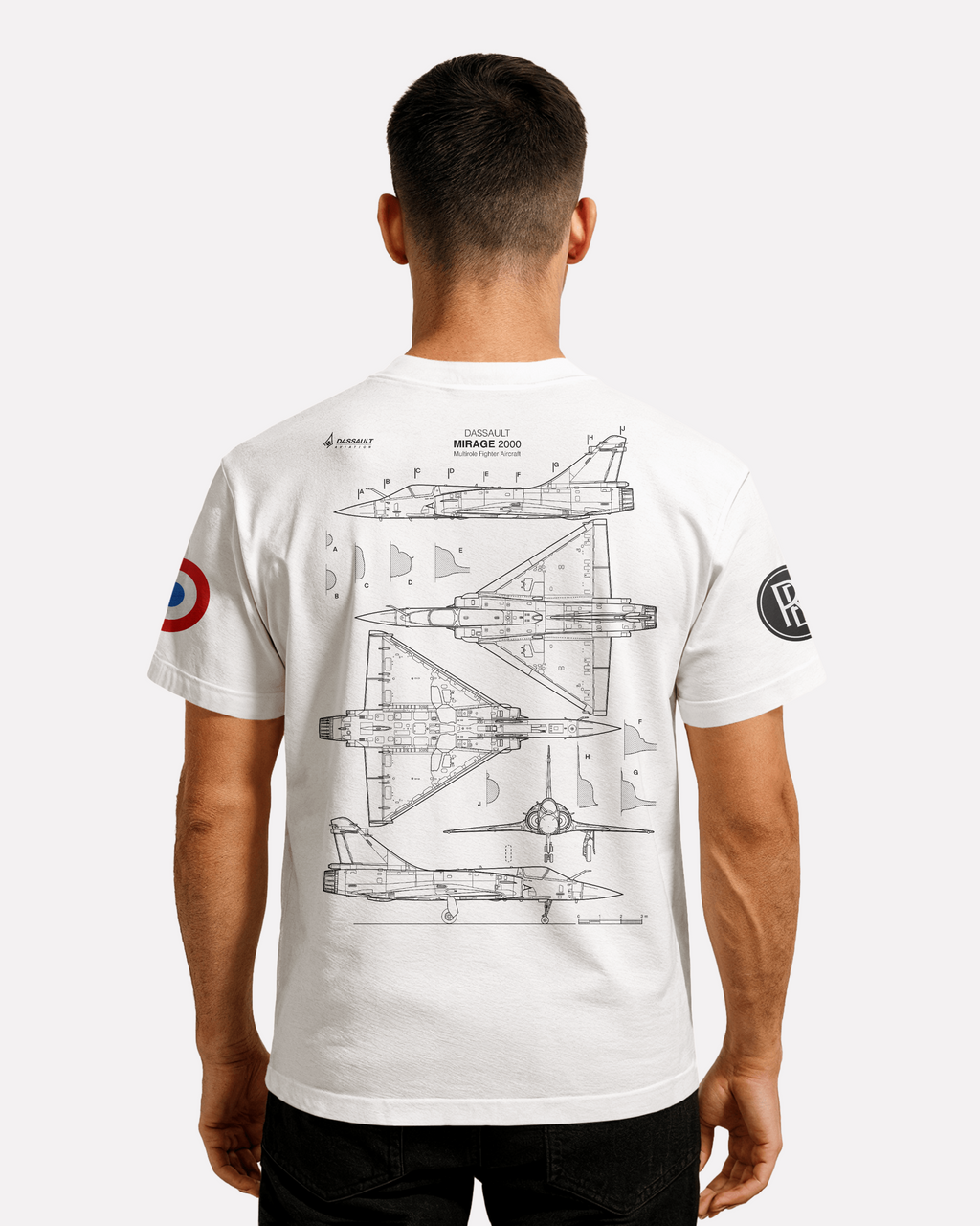 Mirage 2000 T-shirt Classic Unisex biała/czarna