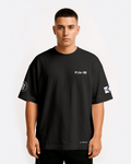 F-18 Hornet Oversize T-shirt Unisex biała/czarna