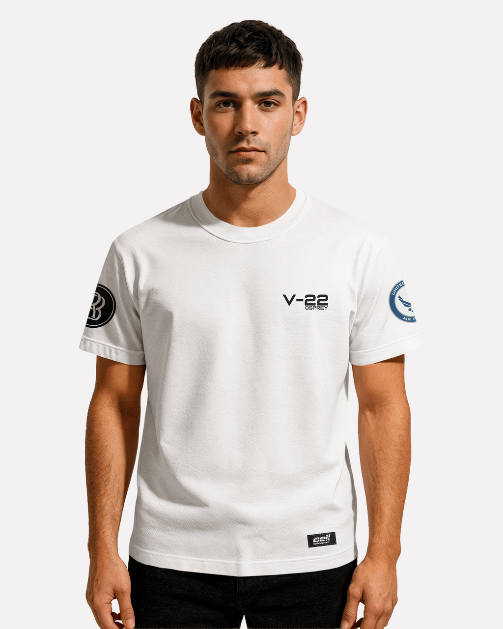 V-22 Osprey T-shirt Classic Unisex biała/czarna