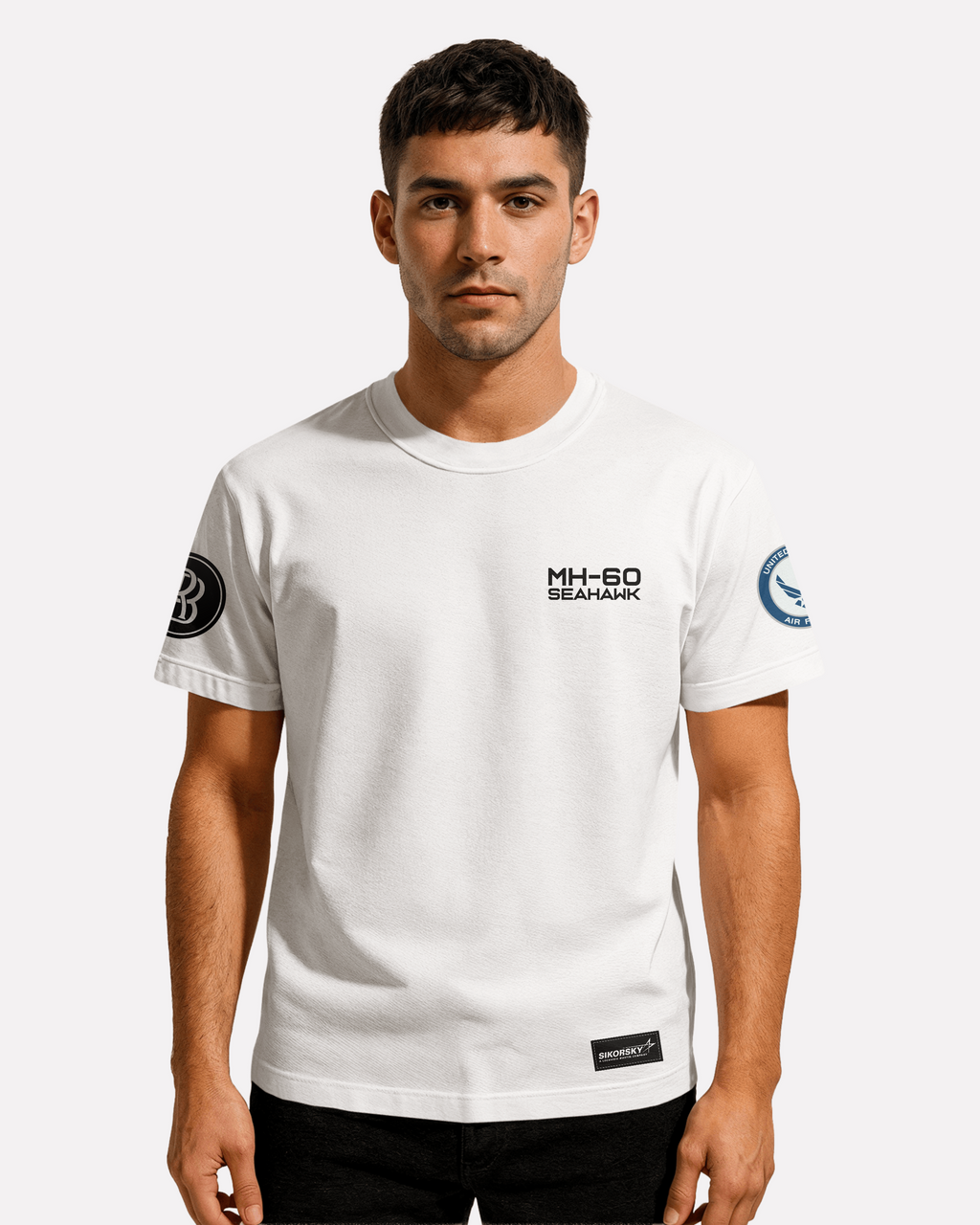 MH-60 Seahawk T-shirt Classic Unisex biała/czarna